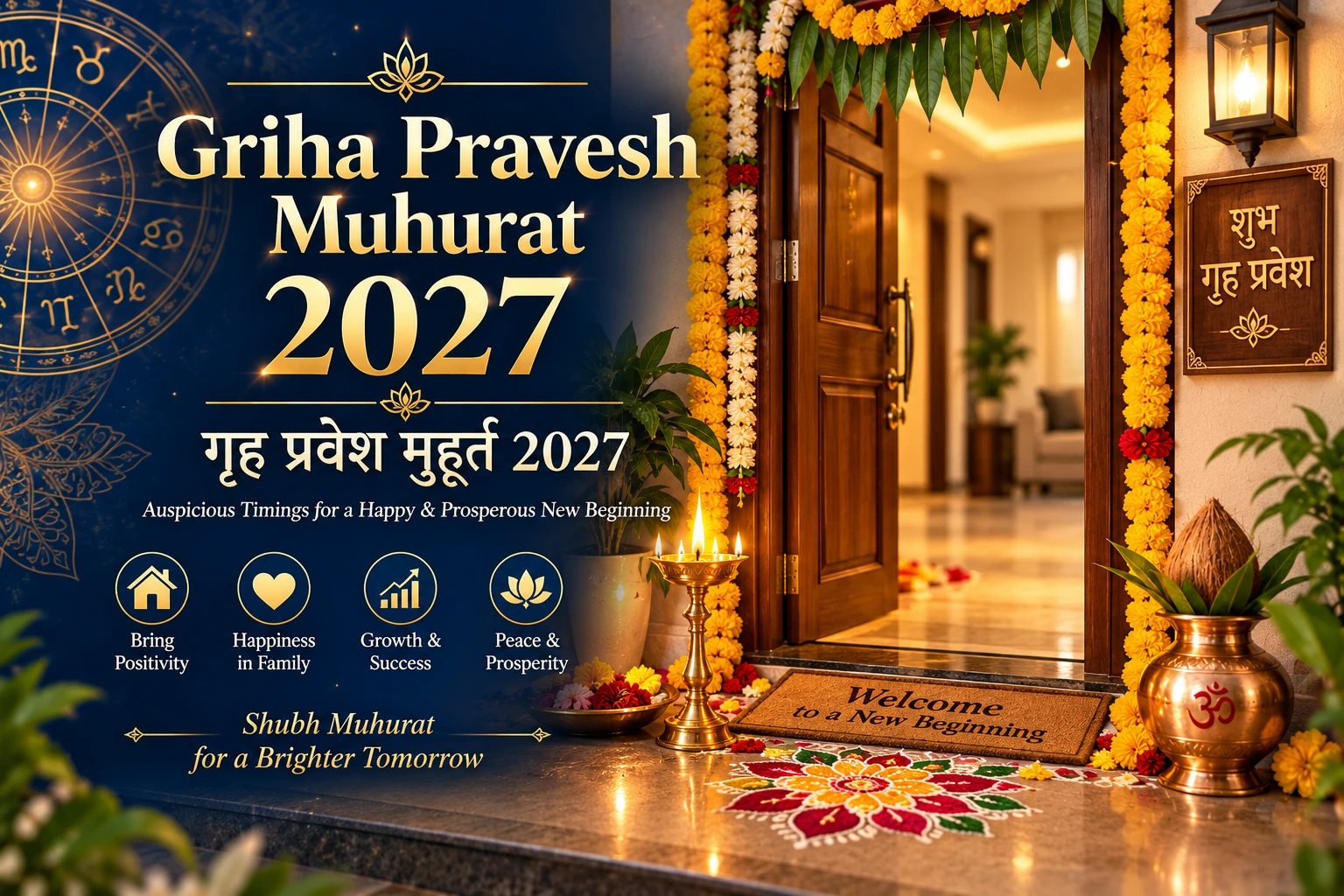 Griha Pravesh Muhurat 2027 - auspicious housewarming dates