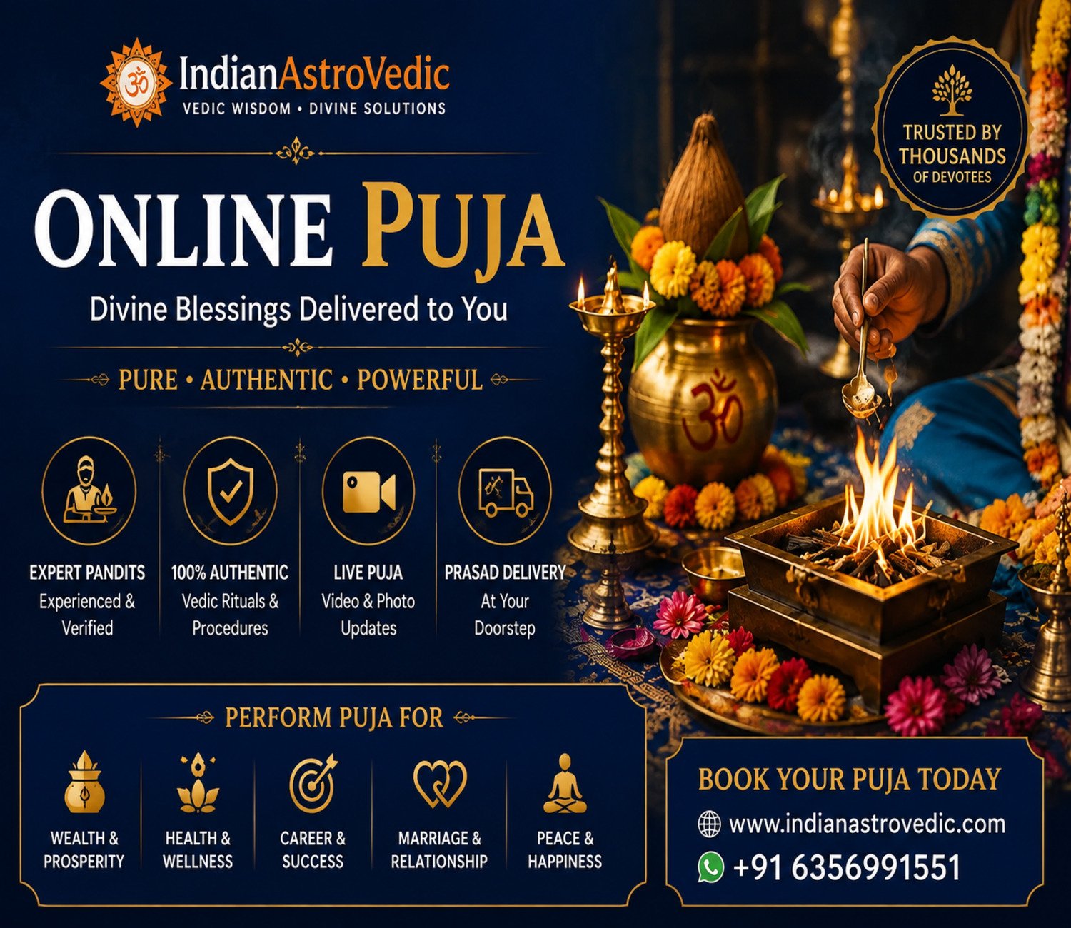 Authentic Online Vedic Puja performed by experienced Pandits