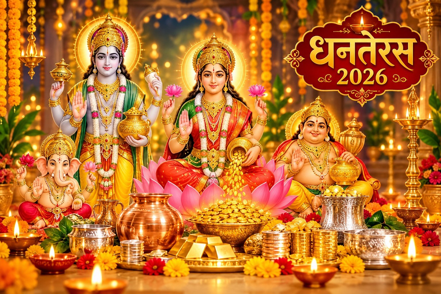 धनतेरस 2026: पूजा मुहूर्त, सामग्री, मंत्र और संपूर्ण पूजा विधि